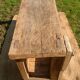 Old workshop bench in solid oak