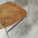 Lot of 24 chairs school chairs industrial style ex Czechoslovakia 1950