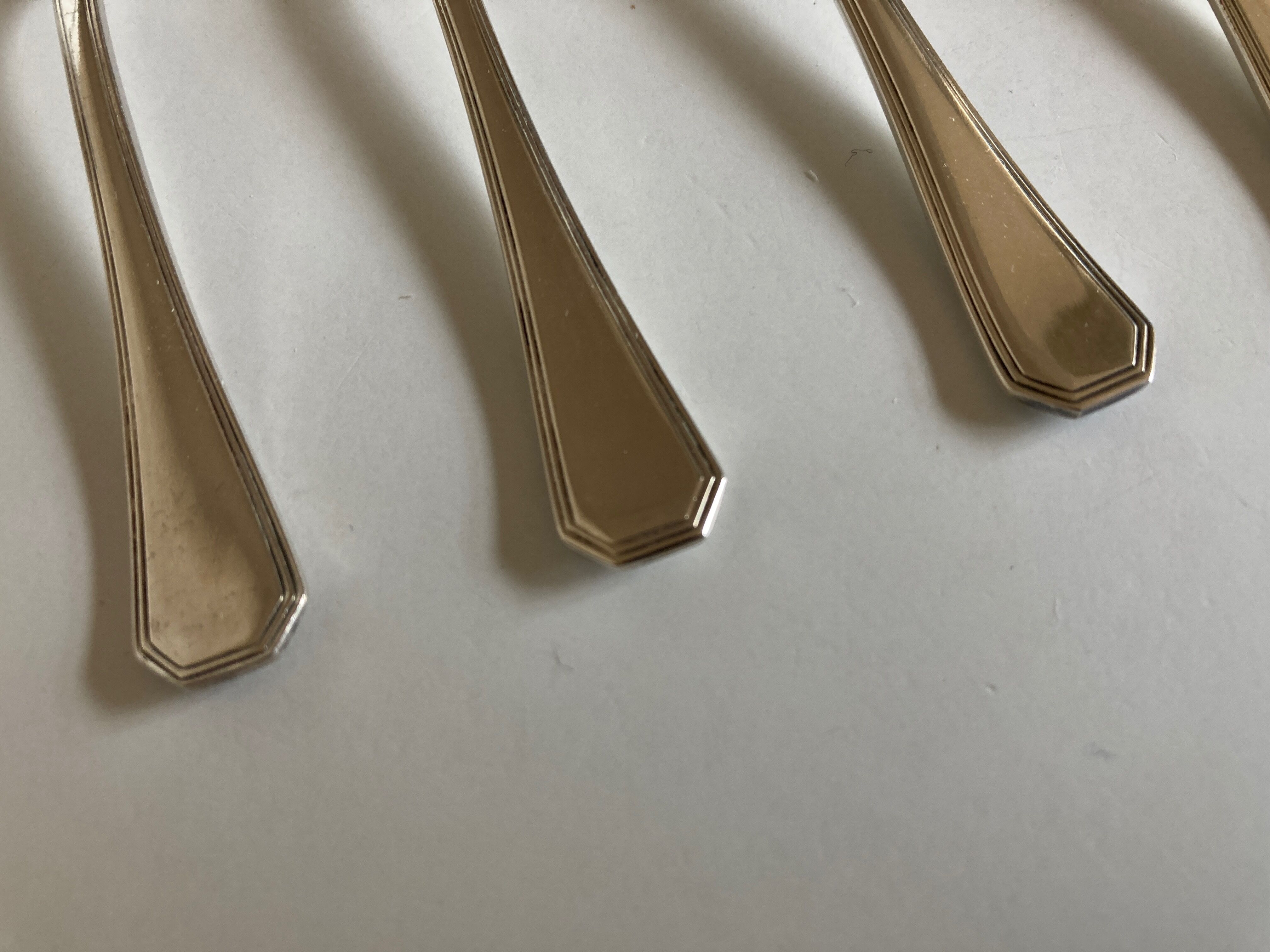 Set of 6 espresso spoons America Christofle Luc Lanel 1930