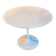 Knoll International table circa 1960, melamine wood top, white lacquered cast iron legs