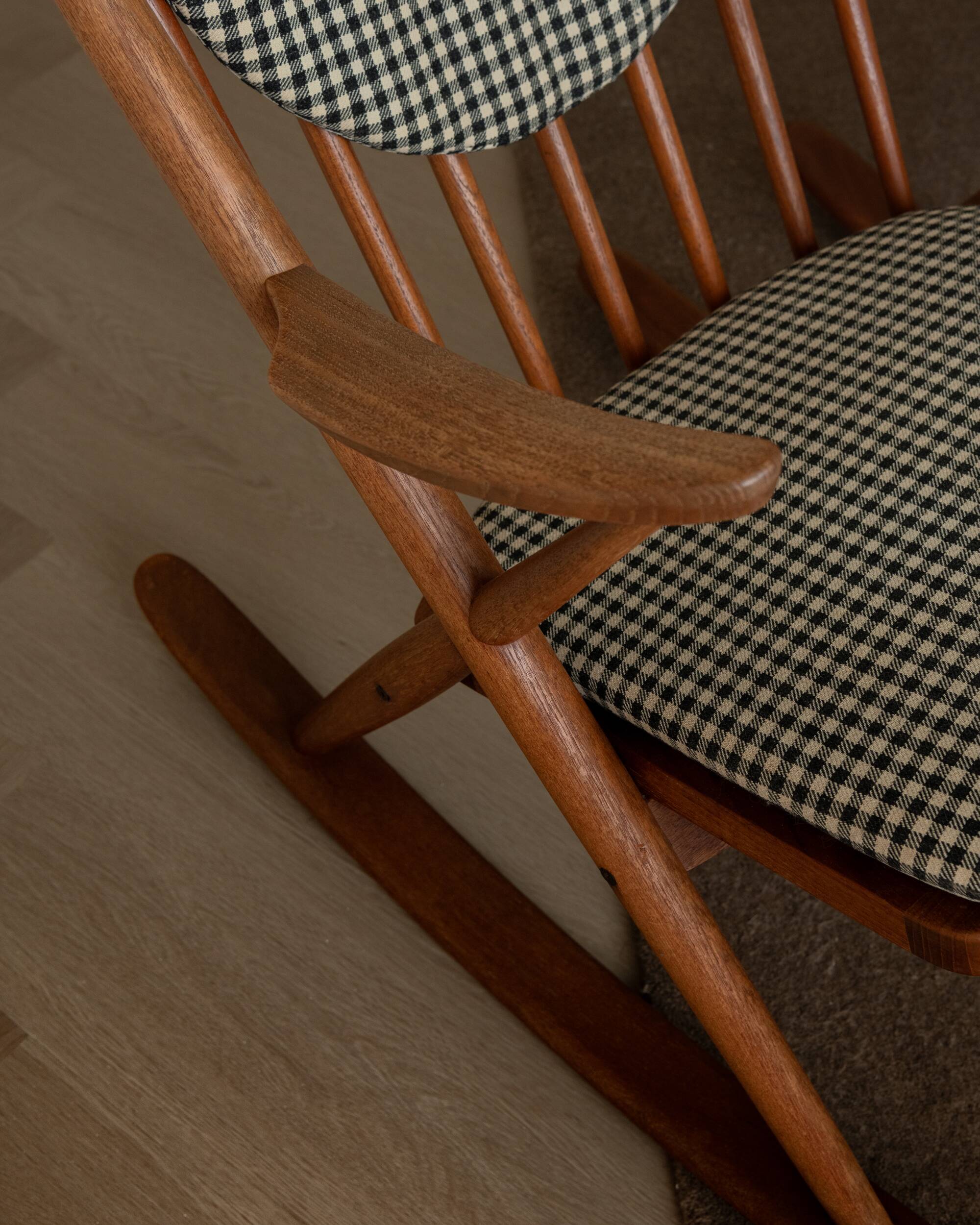 Vintage Teak Rocking Chairs Model 182 Frank Reenskaug Bramin, 1950s, Set 2