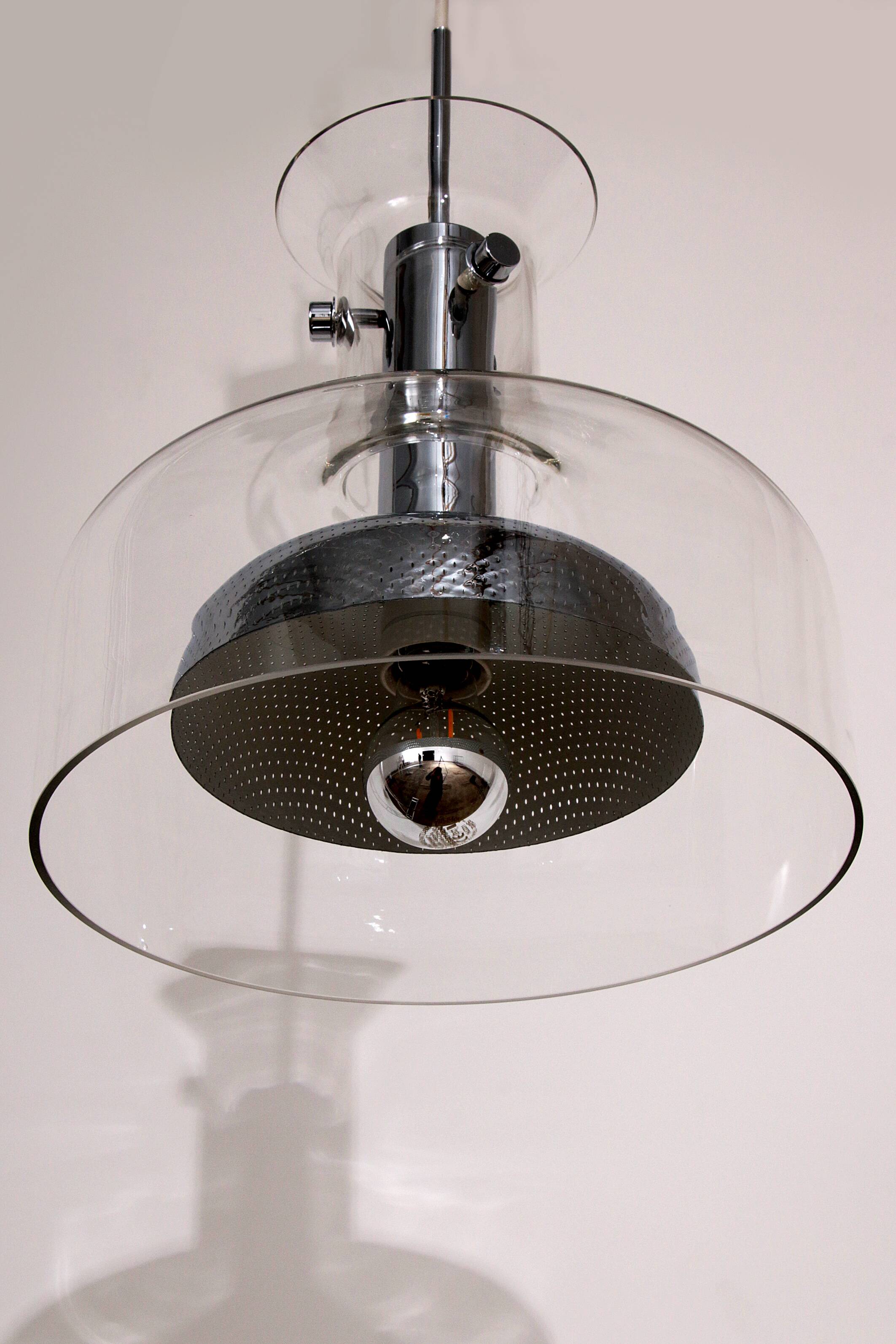 Hanging lamp Anders Pehrson Model Crystal by Atelje Lyktan, 1970s