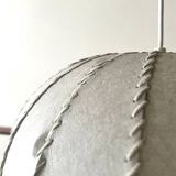 Italian suspension lamp, cocoon ball in resin, 1970s design.