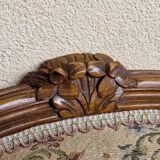 Set of 3 Louis XV style chairs - In carved and moulded wood with flowers