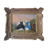 Oil on ancient canvas