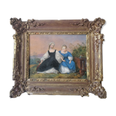 Oil on ancient canvas