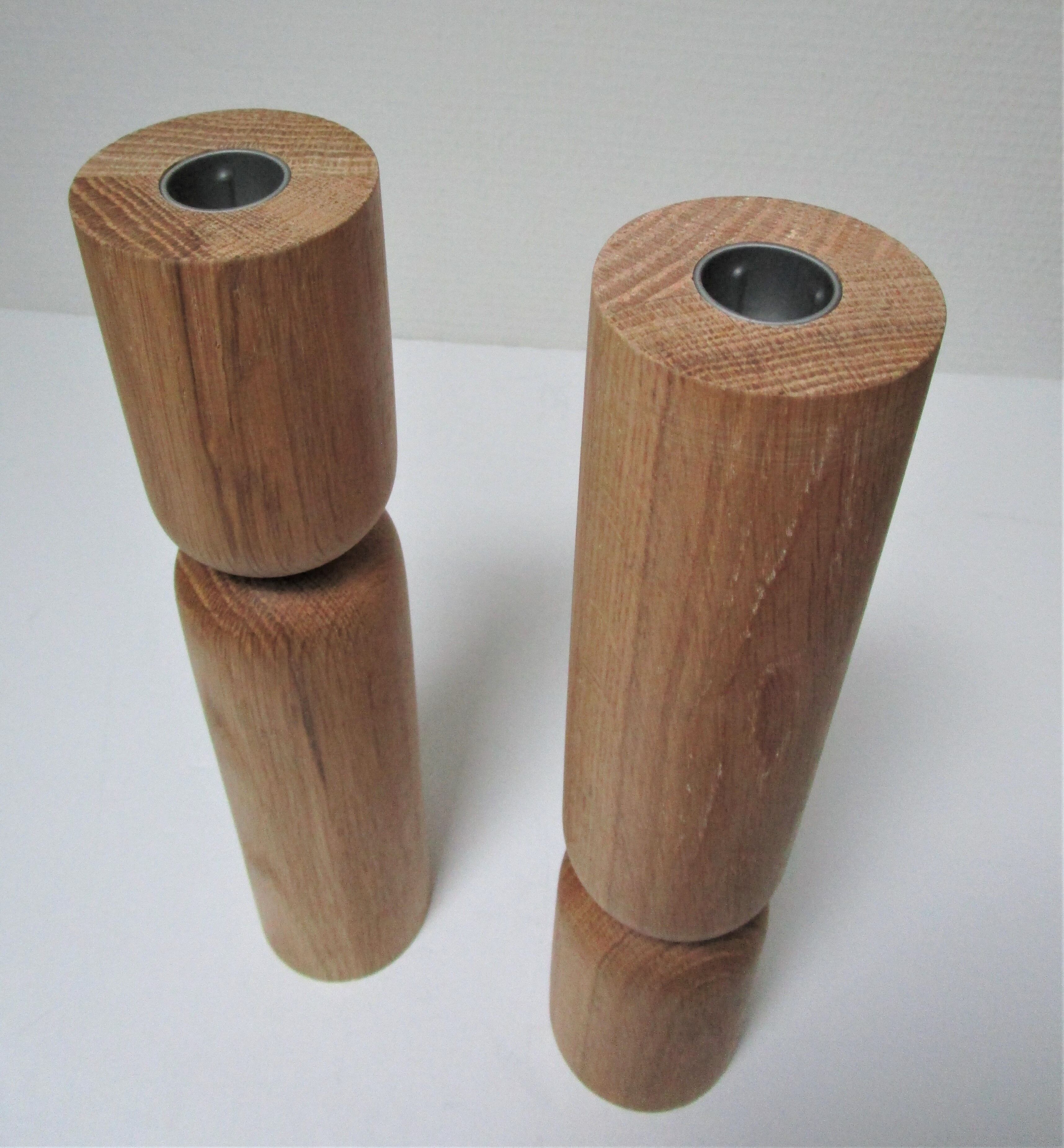 Pair of solid wood candlesticks design