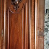 Antique Art Nouveau wardrobe with mirror – Early 20th century