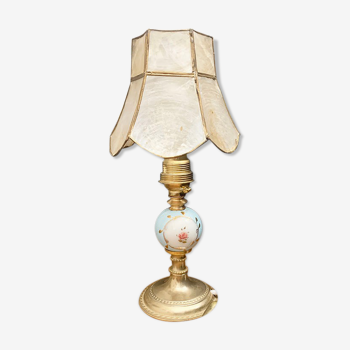 Table lamp lampshade mother-of-pearl