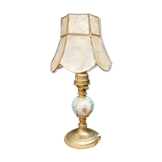 Table lamp lampshade mother-of-pearl
