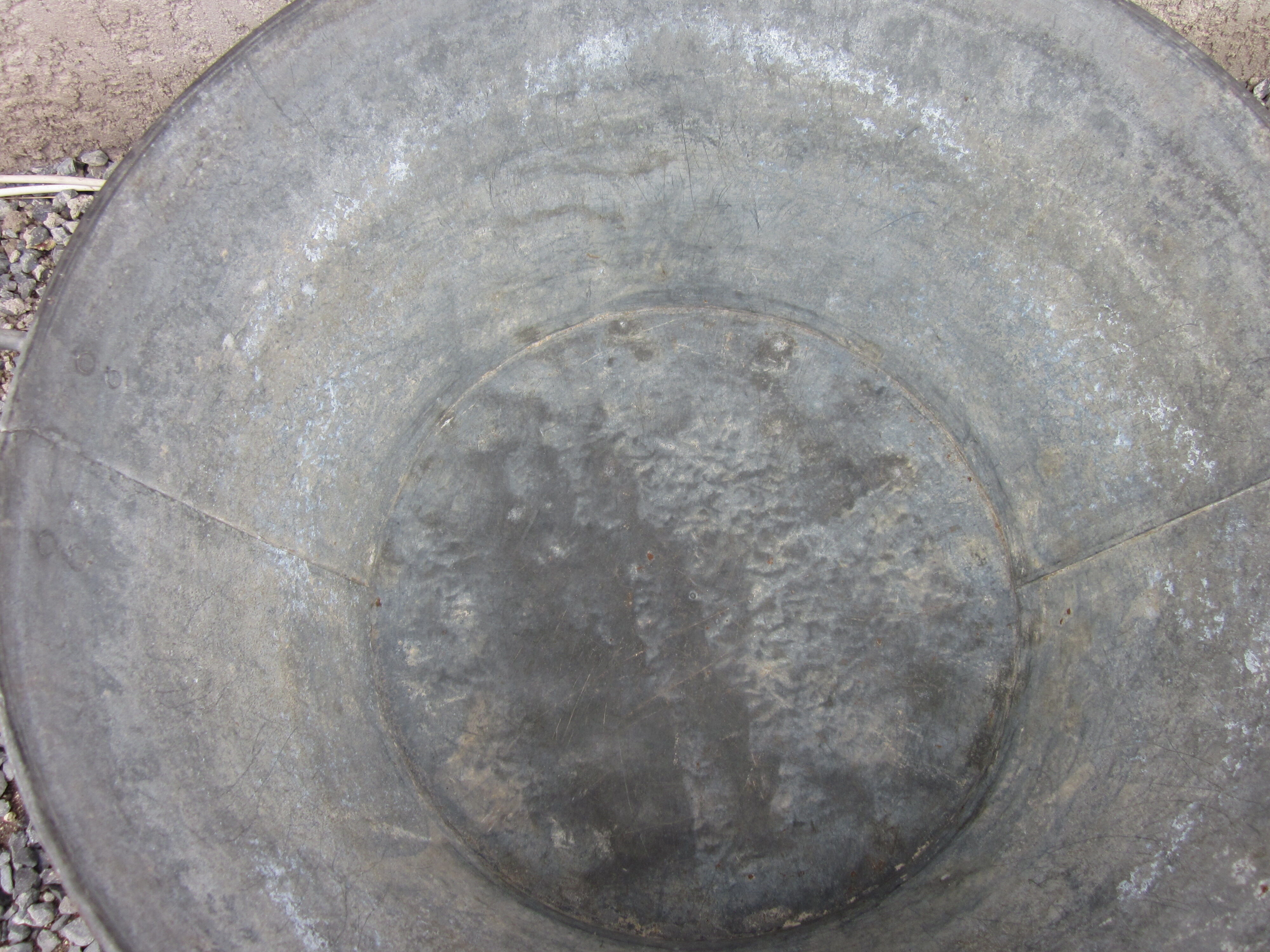 Old zinc basin