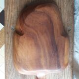 Plat apéritif en bois d'olivier années 70