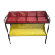 Vintage perforated metal dessert trolley — Mathieu Matégot style — 1950s
