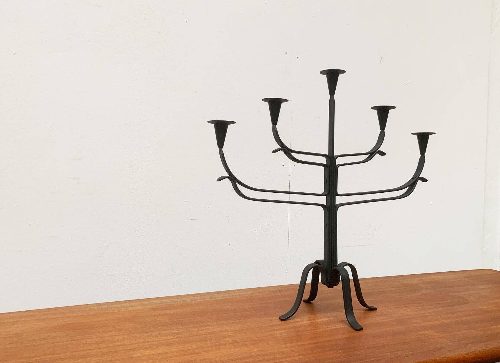 Brutalist Metal Candle Holder