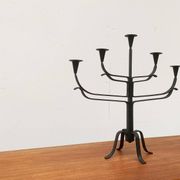 Support de bougie en métal brutaliste