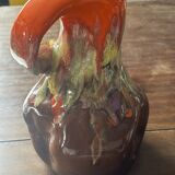 Vintage Vallauris Glazed Ceramic Pitcher, 30 cm High