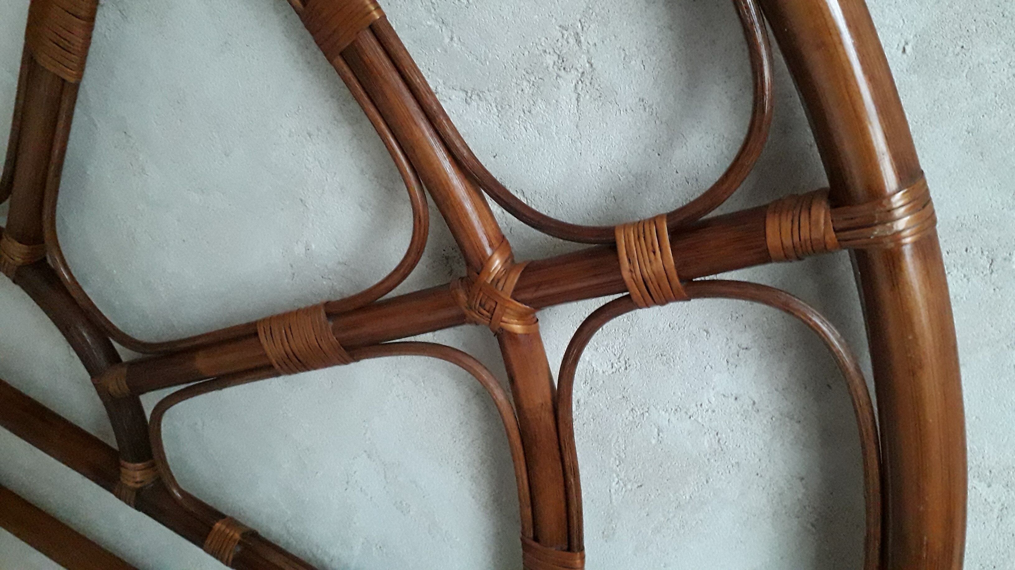 Bamboo and rattan bedhead