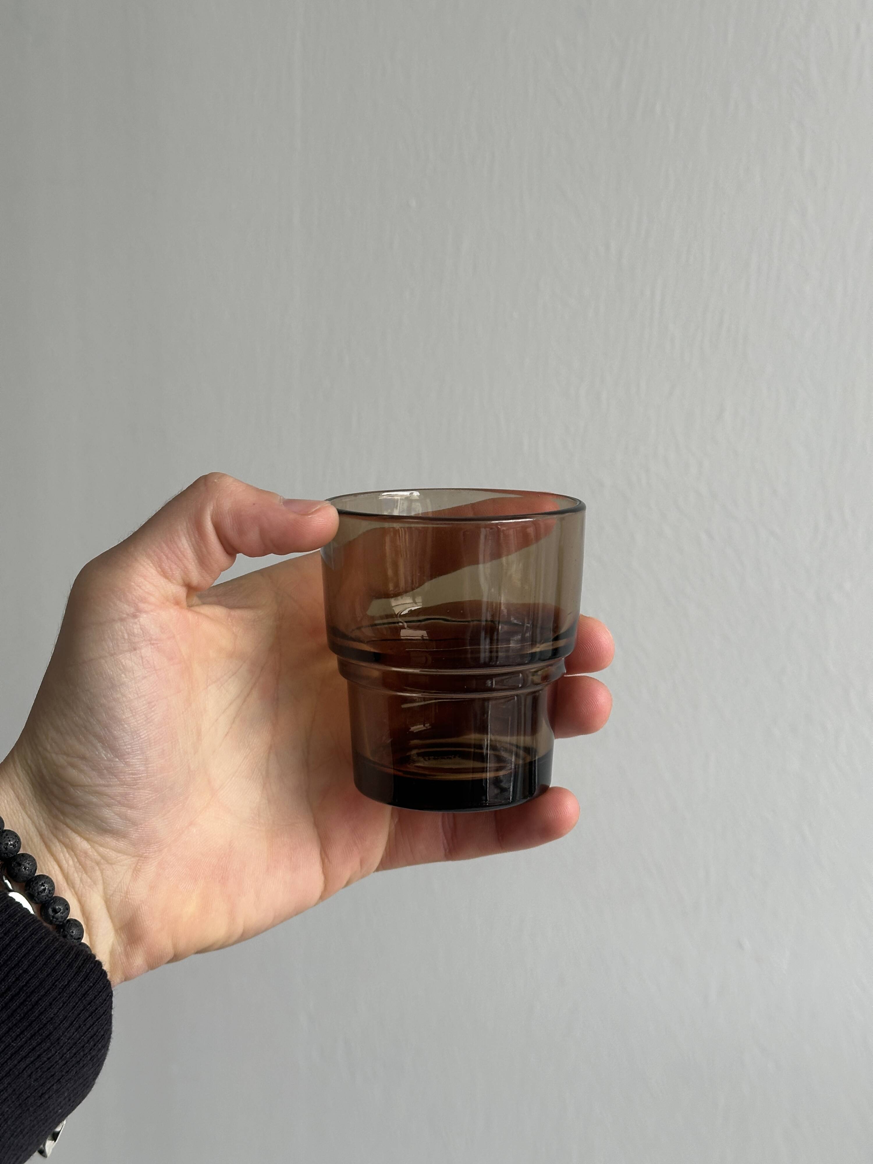 4 thick glass smoked glasses