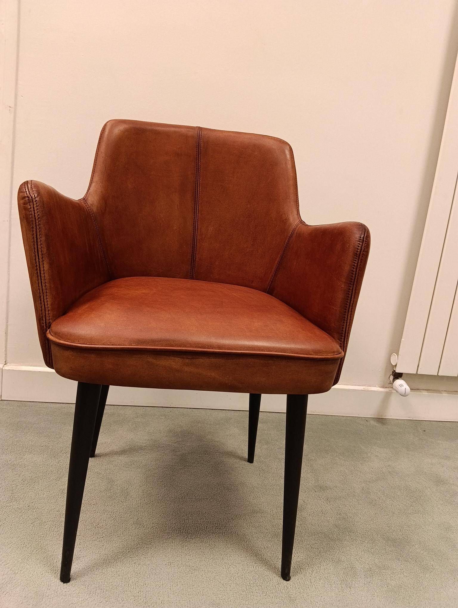 Leather chair from Maison Saulaie