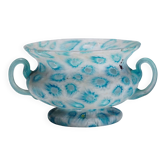 Antique millefiori bowl with handles, Fratelli Toso Murano ca. 1920s