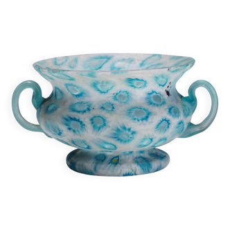 Antique millefiori bowl with handles, Fratelli Toso Murano ca. 1920s
