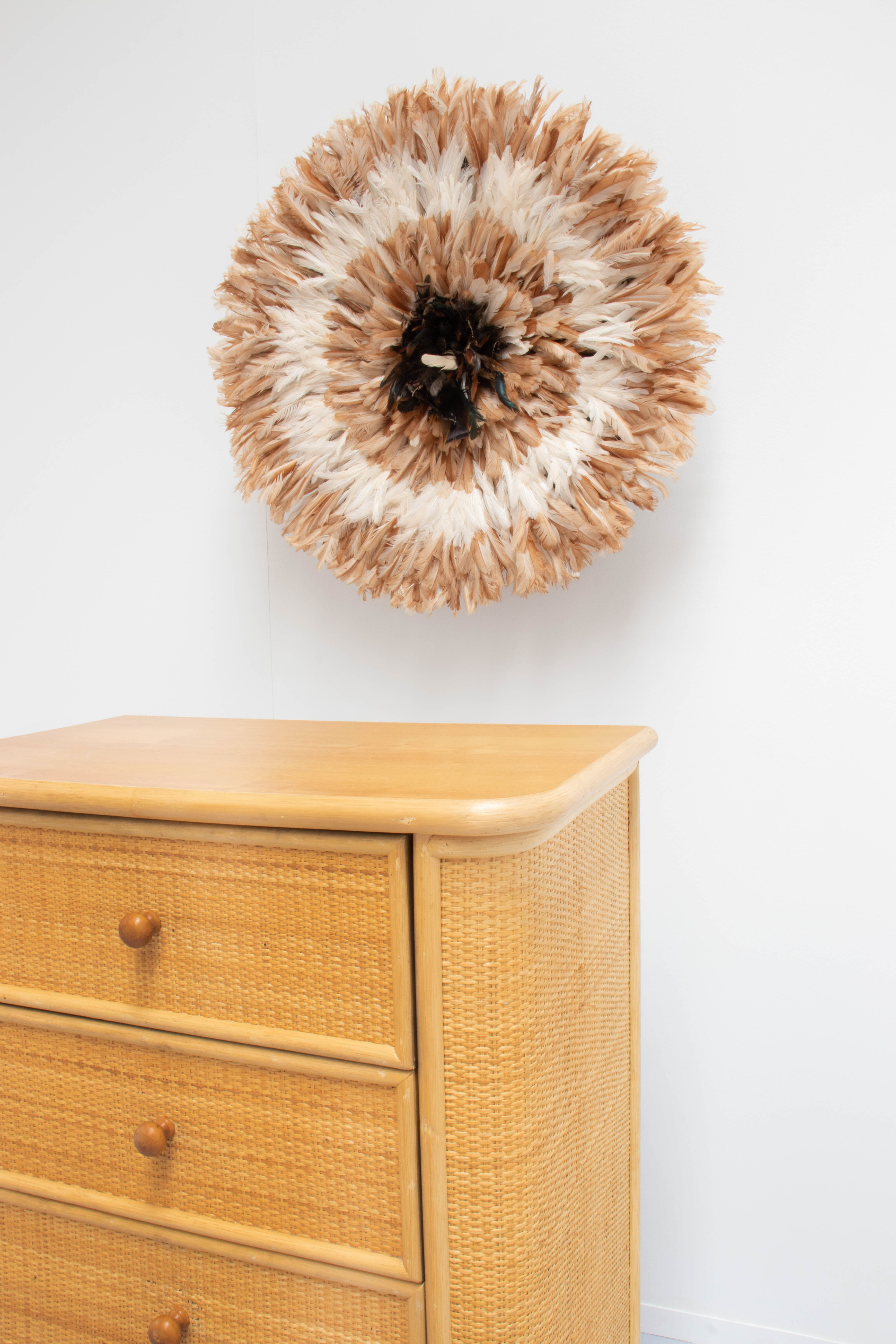 Vintage Bohemian Rattan Chest of drawers