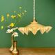 Vintage yellow opaline pendant light