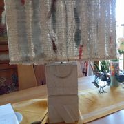 Lampe pierres sculptées géométrique année 60-70