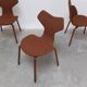 Rare set of 4 first edition 'Grand Prix' chairs by Arne Jacobsen for Fritz Hansen, 1959