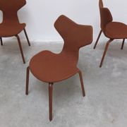 Rare set of 4 first edition 'Grand Prix' chairs by Arne Jacobsen for Fritz Hansen, 1959