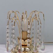 Vintage table lamp Massive Belgium, brass and Murano beads.