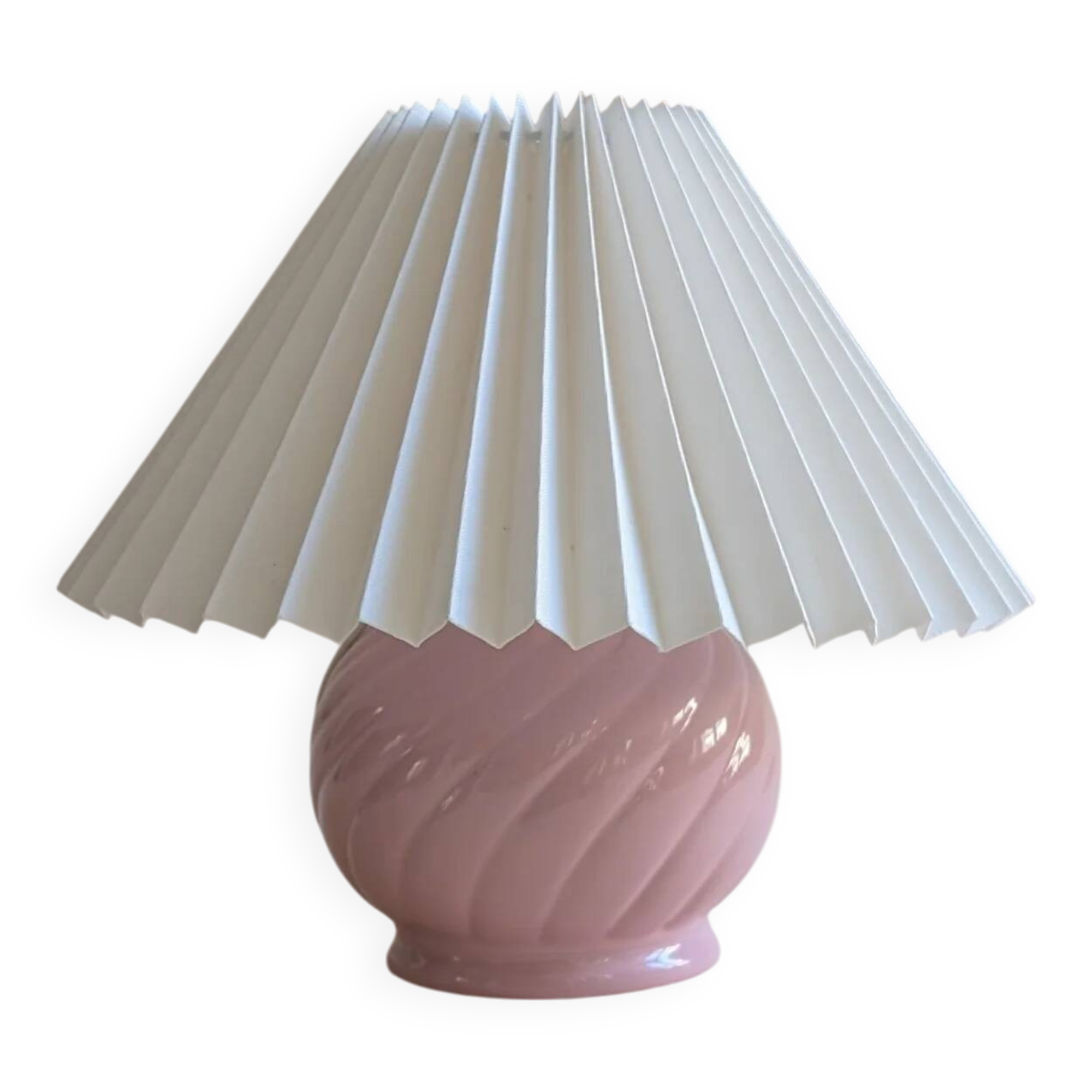 Candy pink ceramic lamp