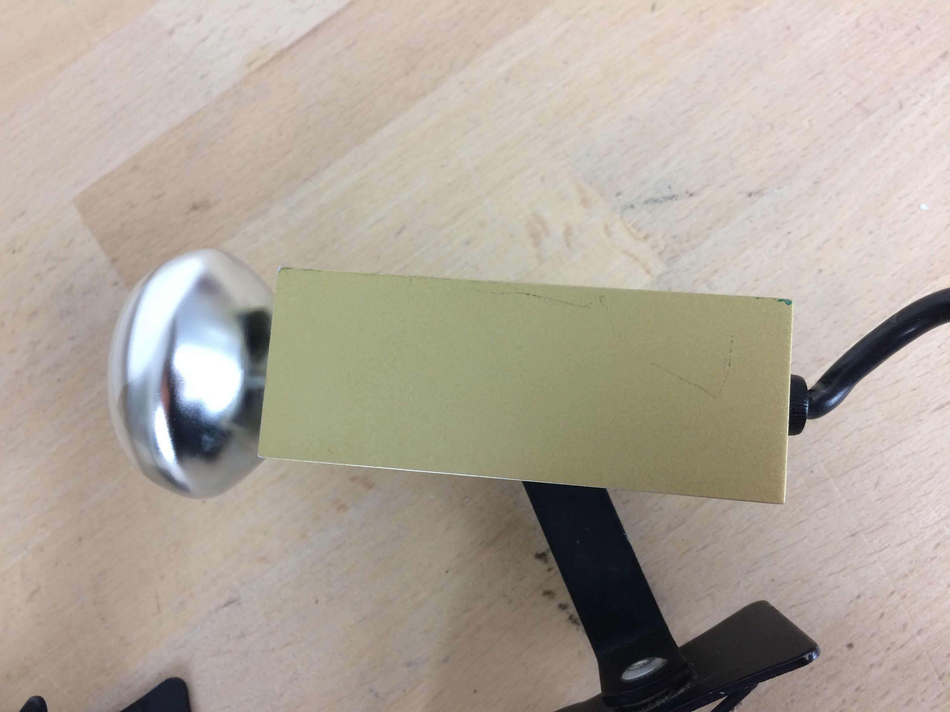 Clip spotlight wall lamps osram aluminum gold square space age 60