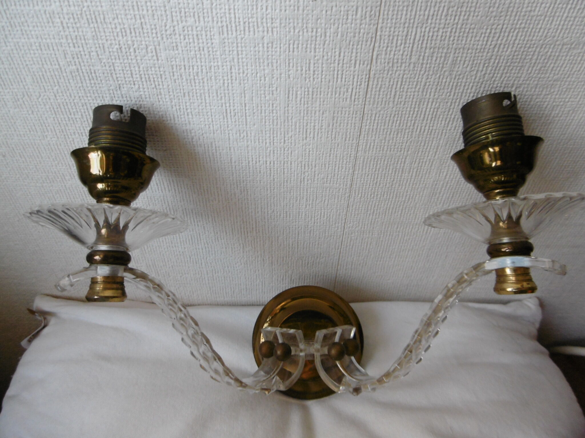 Wall light double branch vintage 1960