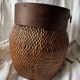 Early 20th century Chinese grain basket made of woven willow