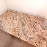 Vintage coffee table in pink marble 70s 80s