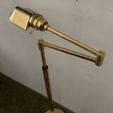 Brass reading floor lamp from the 1970s