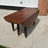 Large and wide walnut reception table