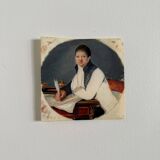 Early 19th century miniature representing a man writing