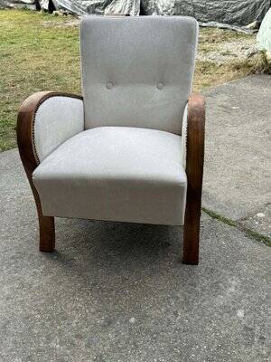 Vintage Art Deco Hungarian Armchair, 1930s