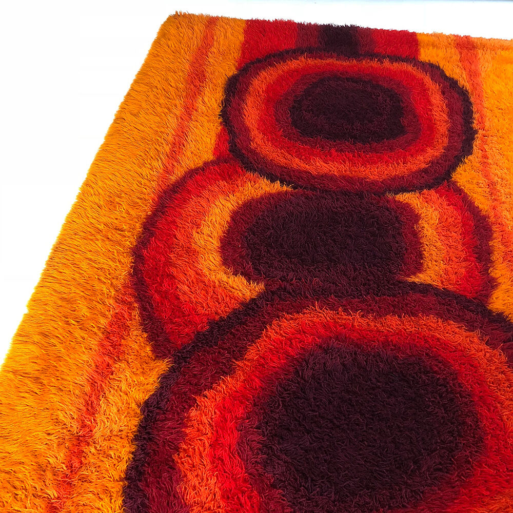 tapis-scandinave-orange-par-ege-taepper-ann-es-1970-175x280cm-selency