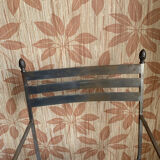 Wrought iron armchairs