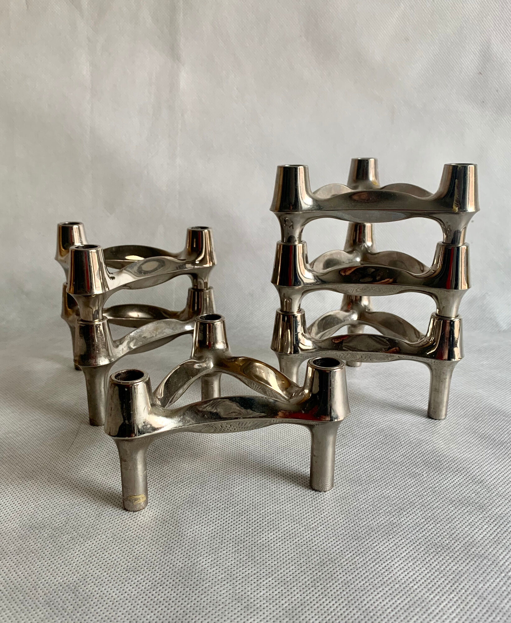 Candleholders by Fritz Nagel for BMF, 1960s, set of 6
