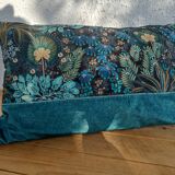 Velvet cushion 50x30 blue color