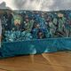 Velvet cushion 50x30 blue color