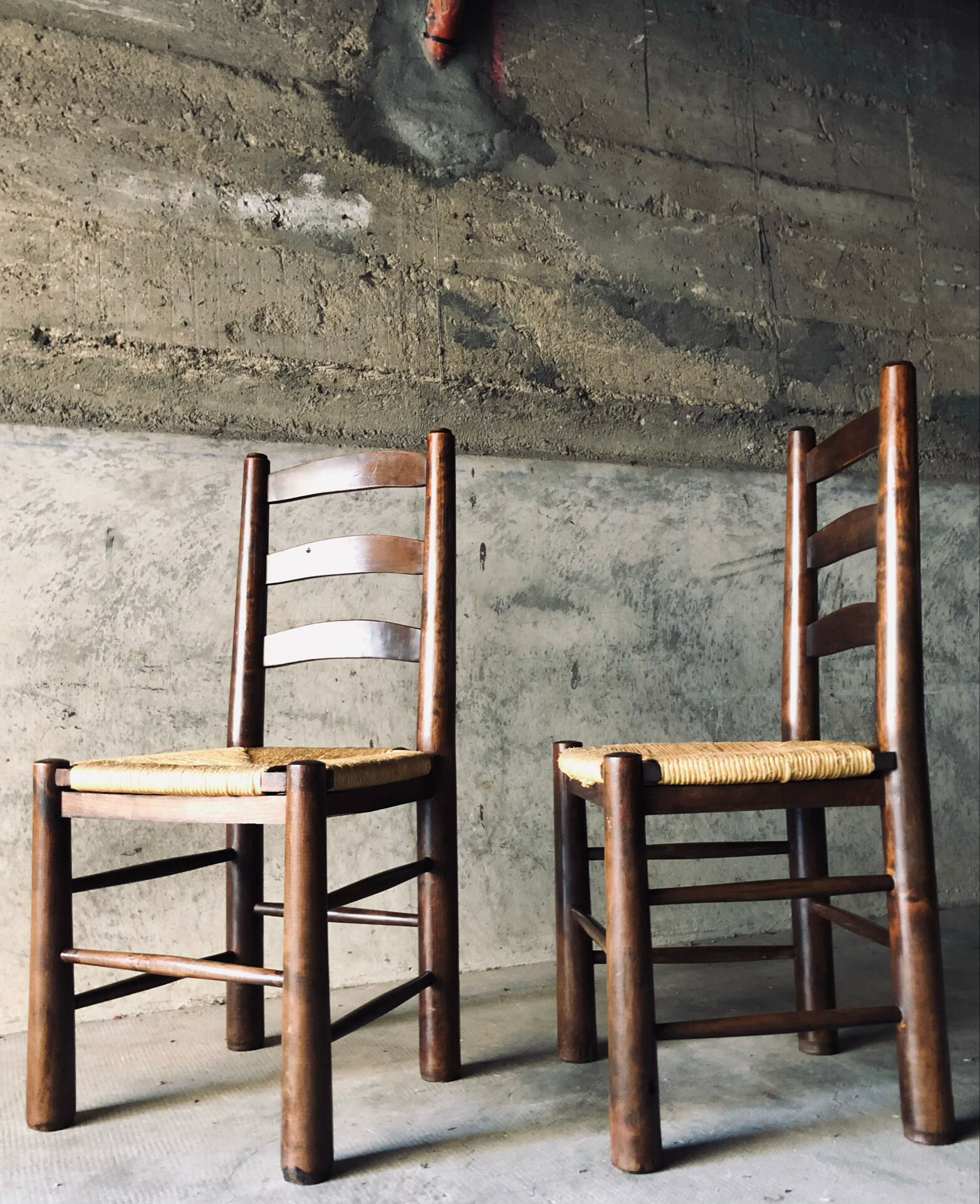 Set of 6 chairs in Brutalist style / Georges Robert
