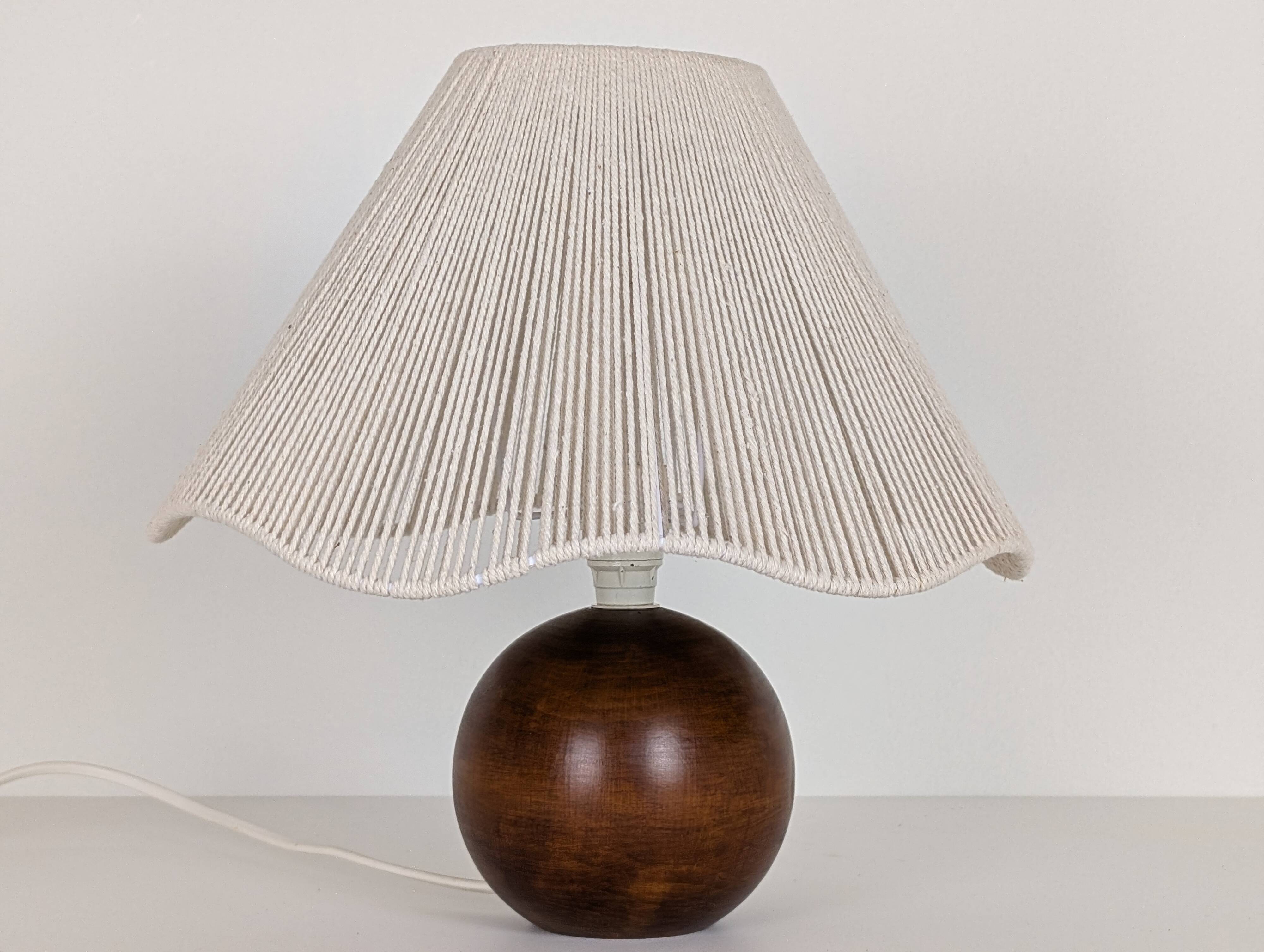 Wooden bedside lamp