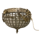 Crystal Beaded Flushmount 1980’s