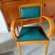 Fauteuils bridges en cuir vert