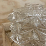 Pair of transparent glass pendant lights